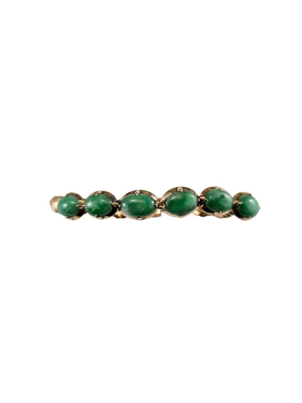18K Yellow Gold Jadeite Bracelet Certified #26039